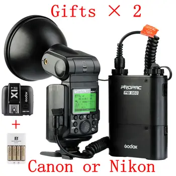 

New Godox WITSTRO AD360II TTL X1 C/N Wireless Power Control Outdoor Flash Light + PB960 Power Battery Pack Kit Black for Canon