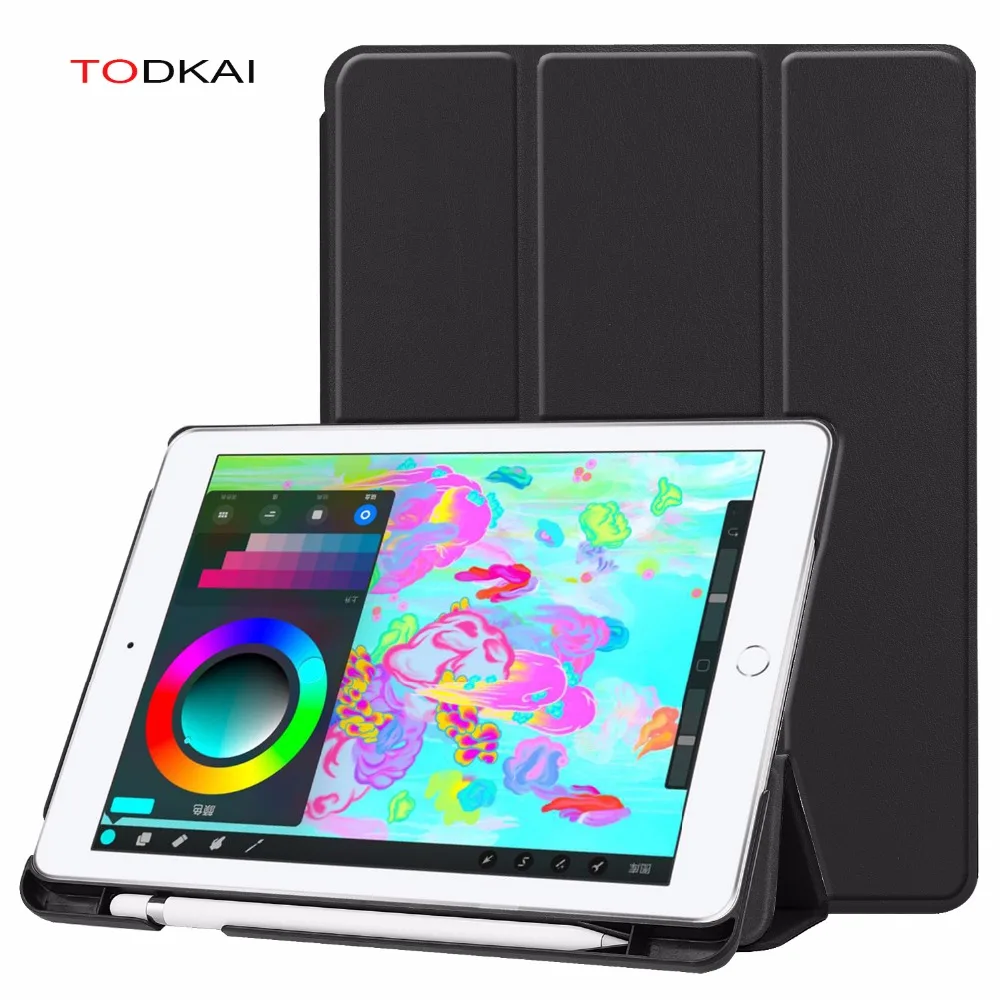 Умный чехол подставка из искусственной кожи для iPad 9 7 2018 2017 A1893 A1954 Apple air 2 с