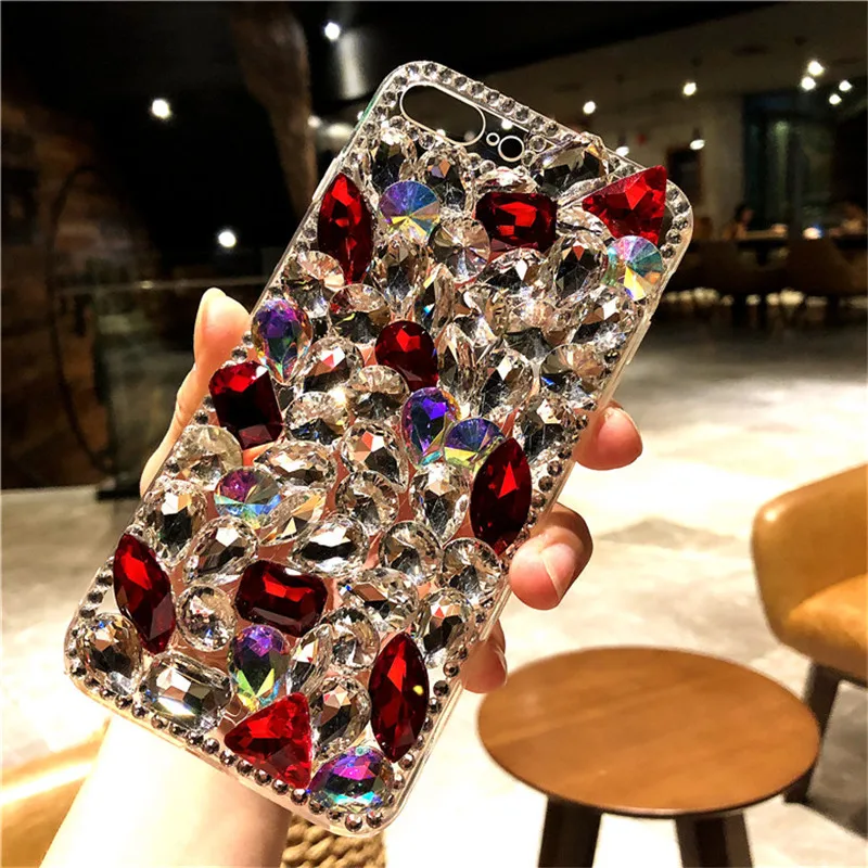 

Bling Lovely Crystal Diamonds Rhinestone 3D Stones Case Cover For Huawei Honor V10 V20 For Huawei P10 P20 P30 Plus Mate10 20