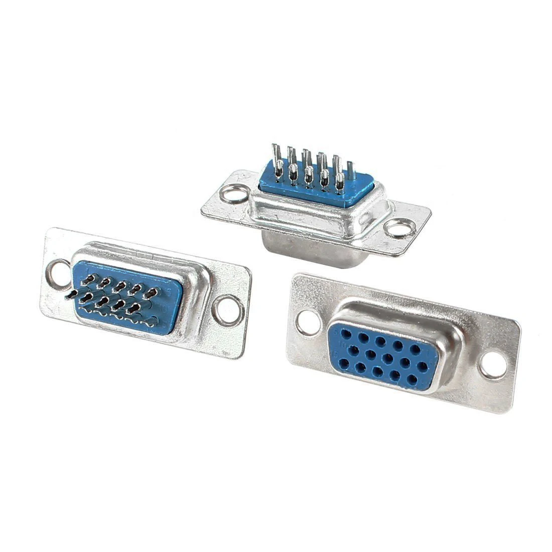 Лучшие предложения 3 шт. Сменный Адаптер для припоя VGA DB15 15 Pin Female серебристый +