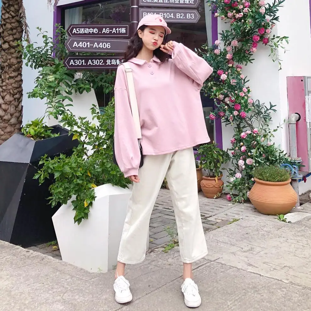 2 цвета Mihoshop Ulzzang Корейская женская модная одежда милая Студенческая футболка с