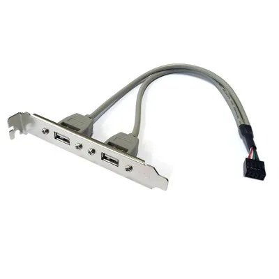 

CYDZ PCI USB 2.0 A Type Female Screw to Motherboard 9P Header Cable with Bracket