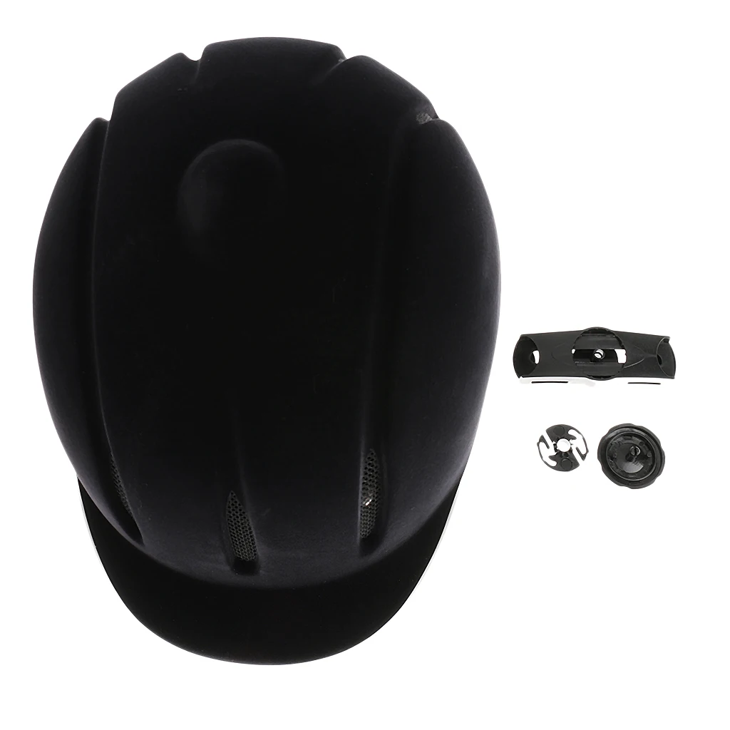 Vented Western Riding Helmet Safety Low Profile Equestrian Headwear Black L