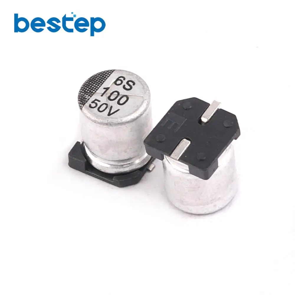 

10PCS 50V 100UF SMD Aluminum Electrolytic Capacitors 8*10MM