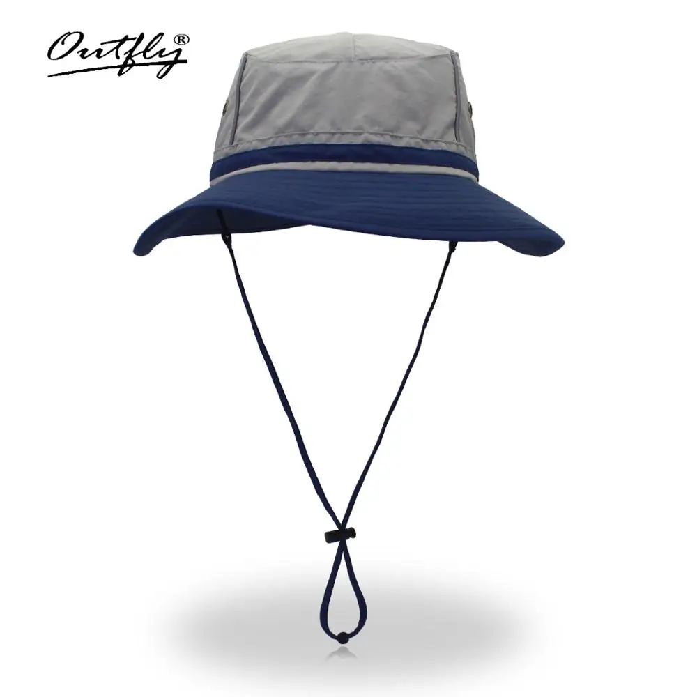 Летняя Солнцезащитная шляпа, женская панама, унисекс, подходящая по цвету шляпа для рыбалки, Мужская Рыбацкая шляпа с защитой от воздействия УФ-излучения со светоотражающей полосой - Цвет: light grey-blue