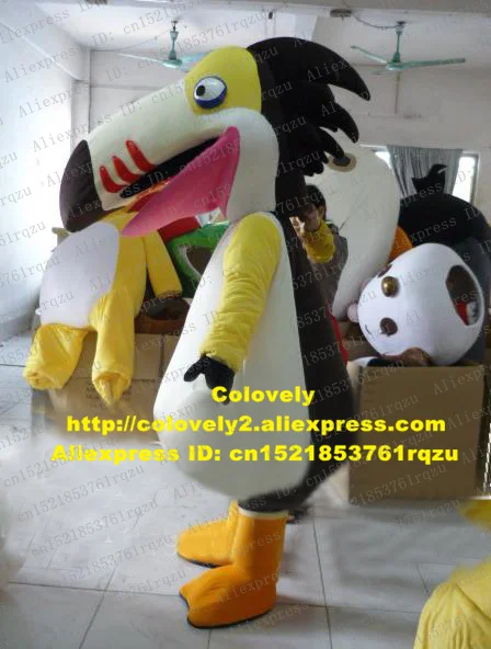 Драматический белый Токо туканий бородастик калао Pelican баклан птица маскарадный MASCOT-костюм если у вас широкая нога, живота черные перчатки ZZ1021