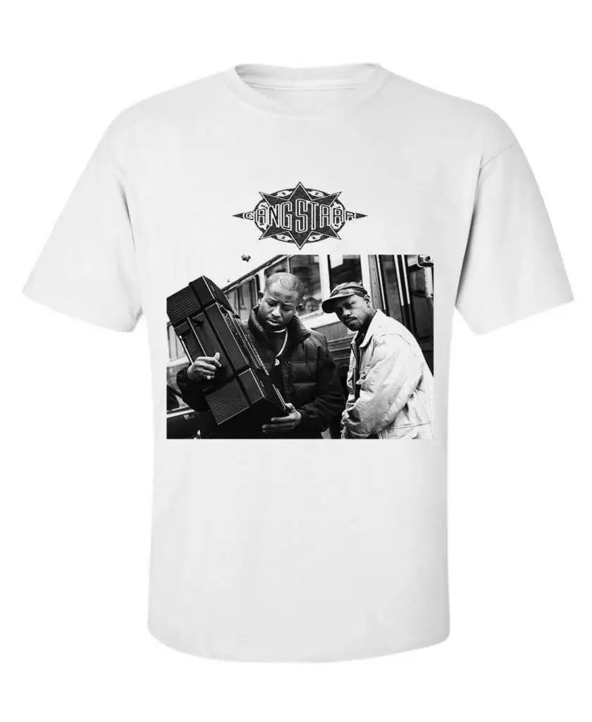 Дань гангстарр Футболка мужская рэп хип-хоп DJ премьер MC GURU SZ M L XL Harajuku топы Мода |
