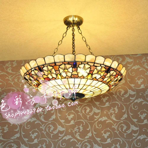 

30CM-60CM European Garden bedroom living room den shell lighting lamps hanging 23 Camellia beads