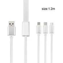 3 в 1 кабель для зарядного устройства кабель Micor usb type-C зарядный кабель мульти зарядный кабель для iPhone для телефонов Android