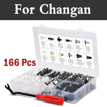 

166pcs Auto Quality Nylon Push Rivets Nylon Shield Pin Rivet Fasteners Rivets For Changan Benni Cs35 Cs75 Eado Raeton Z-Shine