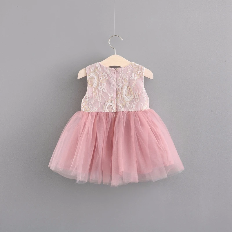 Baby Dresses Girls Children's Toddler Girls Big bowknot Chiffon Princess Dresses Party Dress for girls Easter kids clothing (9)