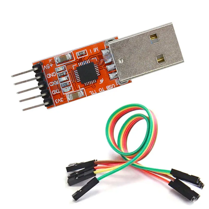 

USB 2.0 to L UART 5PIN Module Serial Converter CP2102 STC PRGMR Free Cable 8 DJA99