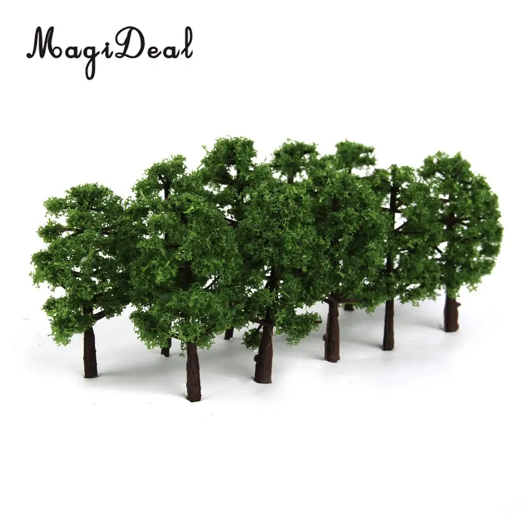 30Pcs Plastic Greenery HO N Model Trees for Train Railroad Railway Village Scenery Layout Landscape Model Toys
