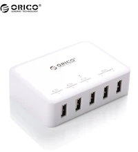 ORICO Портативный 5 Порта Micro USB Супер Зарядное Устройство Для Телефона/Pad/iphone 7/6 s/6-White/черный (DCAP-5S)