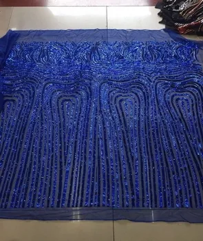 

Royal blue! African High Quality Net Lace, French Voile Guipure tulle mesh Lace Fabric For dress 5yd / lot Free Shipping