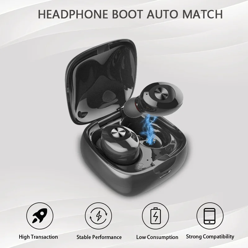 

TOPYING TWS Bluetooth Earphone V5.0 Touch Wireless Earbuds Stereo Sport Waterproof Headset handsfree with Charging Box