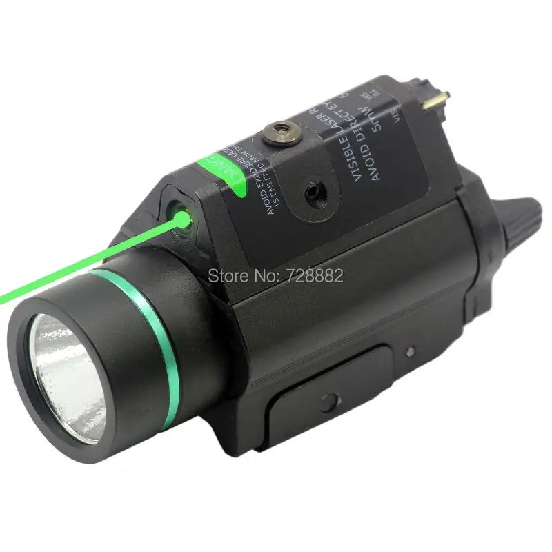 Tactical LED Flashlight Torch Green Laser Dot Sight Combo 200LM 532nm For Hunting Pistol Guns Tactical LED Flashlight Torch Green Laser Dot Sight Combo 200LM 532nm For Hunting Pistol Guns