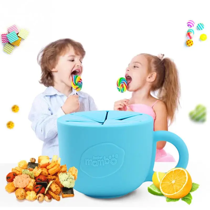 Baby Bowl Snack Dishes Silicone Cup Child Food Food Handle Snack