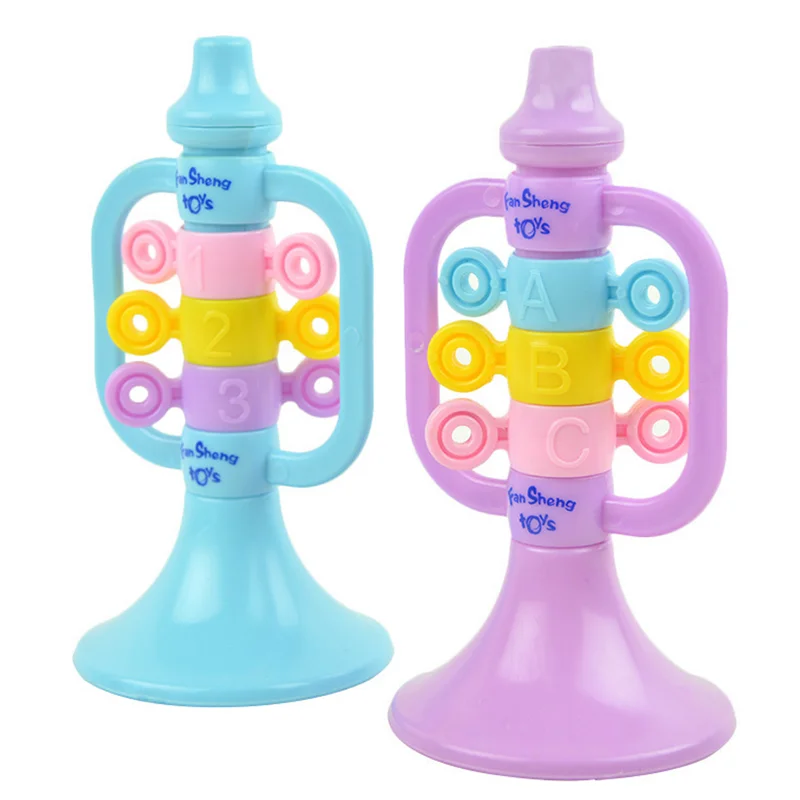 

1 Pc Kids Baby Cute Plastic Colorful Trumpet Speaker Children Musical Instruments Educational Letter Number Bugle Hooter Toys