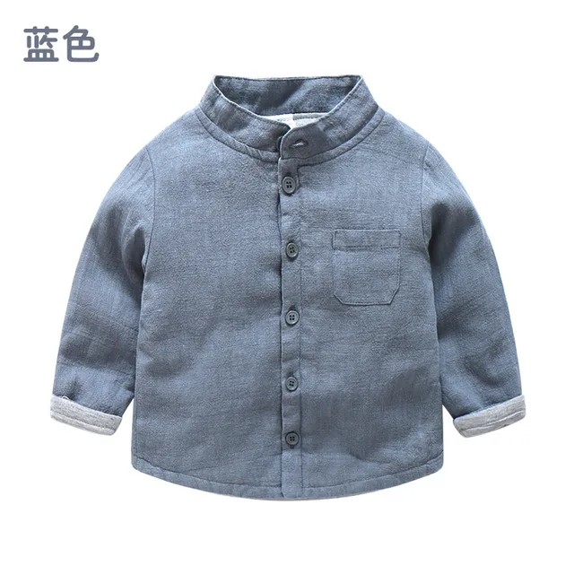 Baby boy collar shirt Spring autumn winter new boy solid baby kids