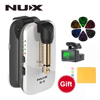 

NUX B2 B-2 Guitar Wireless System 2.4 GHz Rechargeable 4 Channels Wireless Guitar Audio Transmitter Receiver