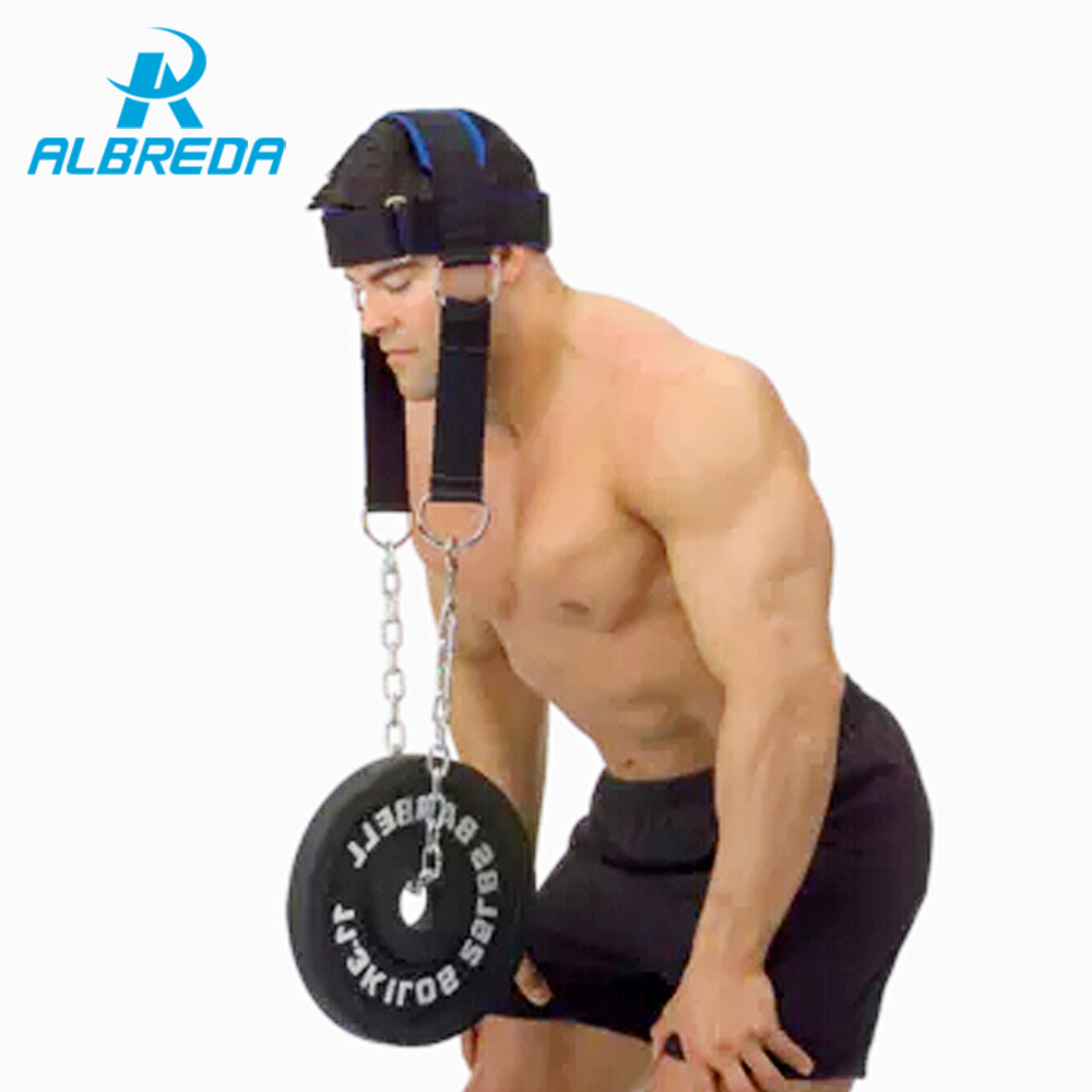 ALBREDA Cowhide head and neck trainers weight bearing cap The shoulder muscle Weight Training Can bring WEight plate