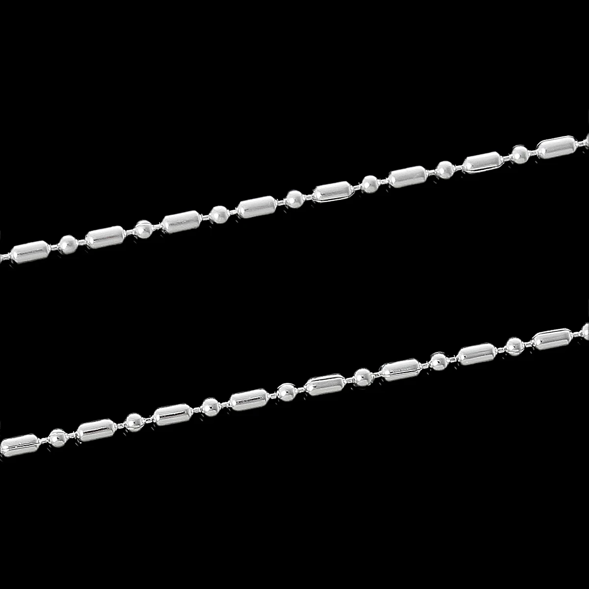 

Copper Ball Chains Findings Silver Plated 3mm x1.5mm 1.5mm Dia,5 M new