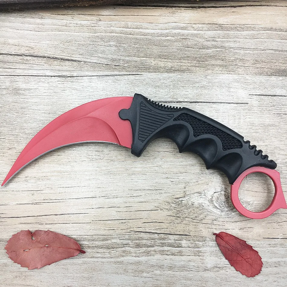 CS GO karambit настоящий нож счетчик удар Коллекционная Karambit кемпинг охотничий нож с фиксированным клинком тактический нож для выживания