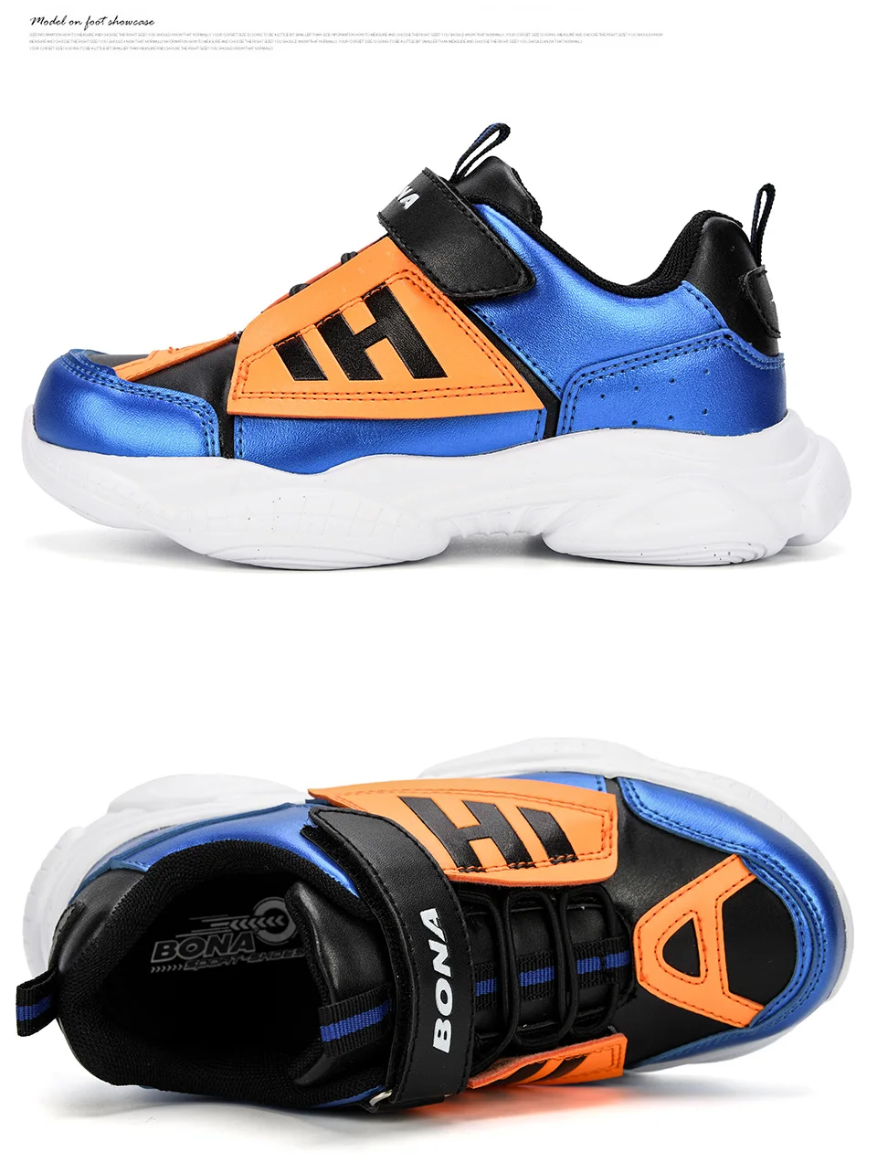 Meninos de Couro de Alta Sapatos da Moda Sapatos de Moda ao ar Bona Primavera Outono Crianças Top Sneaker Sapatos Casuais Meninas Livre Esporte Trainer 2020 18 Couro de Alta Top Sneaker Sapatos Casuais