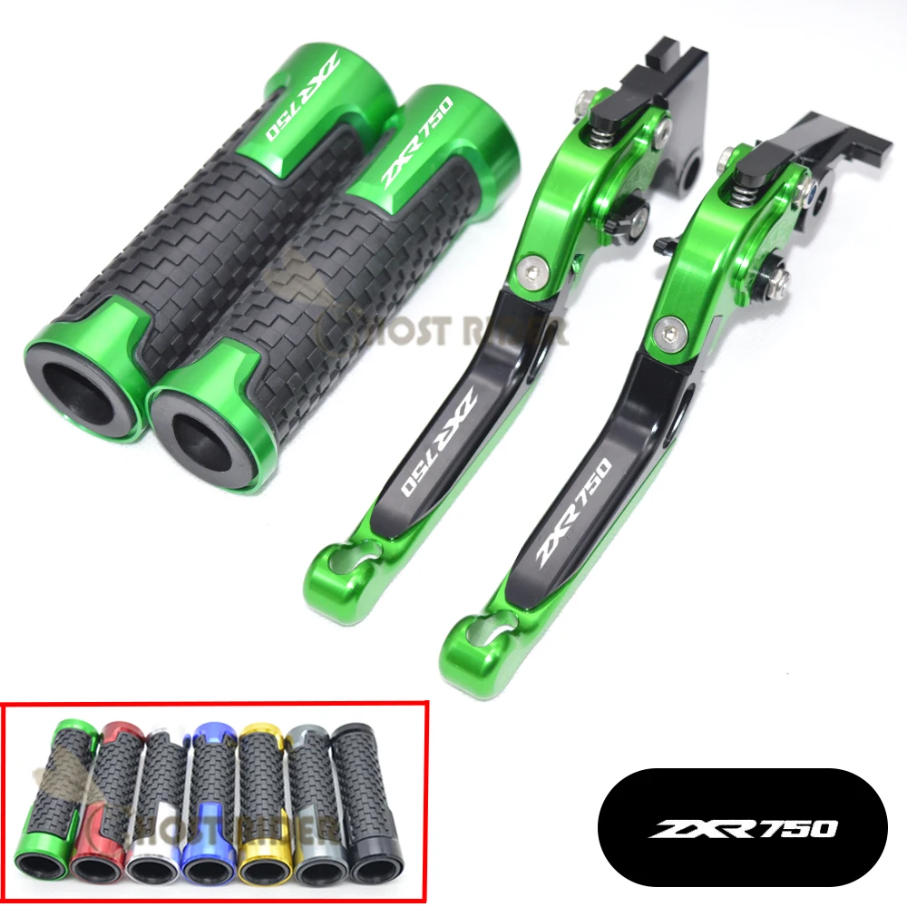 

For Kawasaki ZXR750 ZXR 750 1989-1995 Motorcycle CNC Folding Extendable Brake Clutch Levers&Handlebar Hand Grips