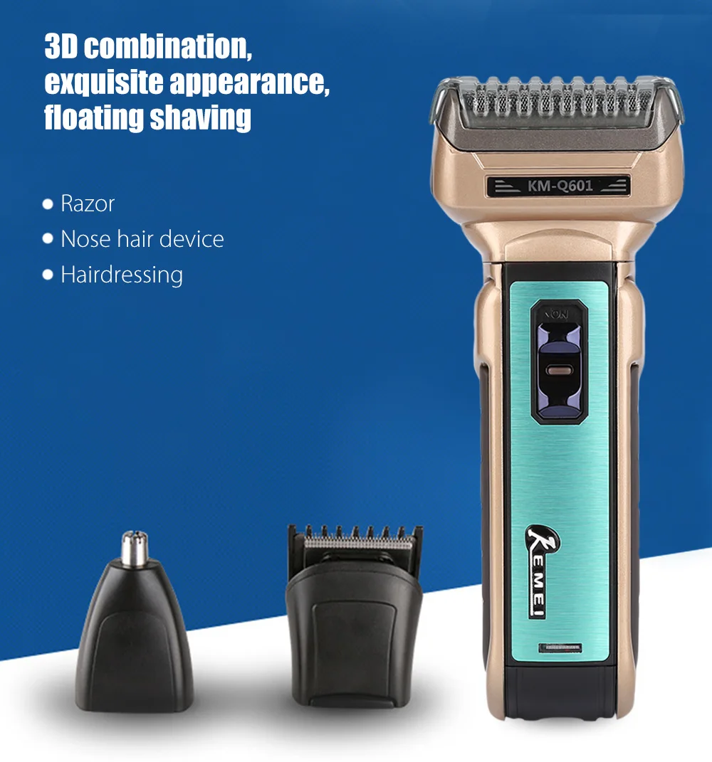 KM - Q601 Reciprocating Electric Shaver Travel Use Safe Razor for Men