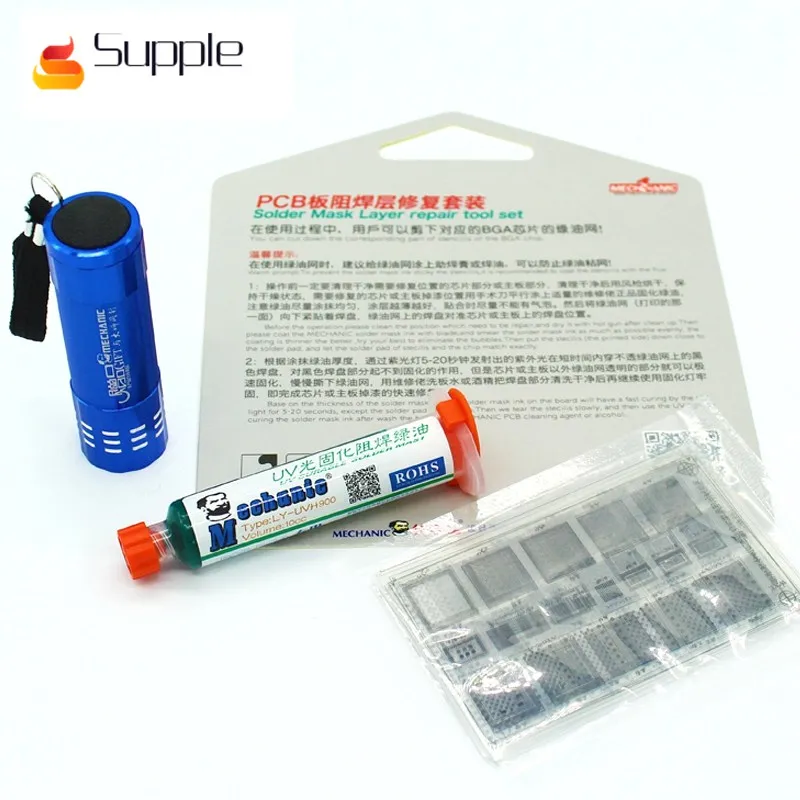 

Supple efix IP BGA Stencil of Solder Mask Ink Tool Kit for Fix Repair NAND Flash Power Touch IC Chip Reballing for iPhone ect