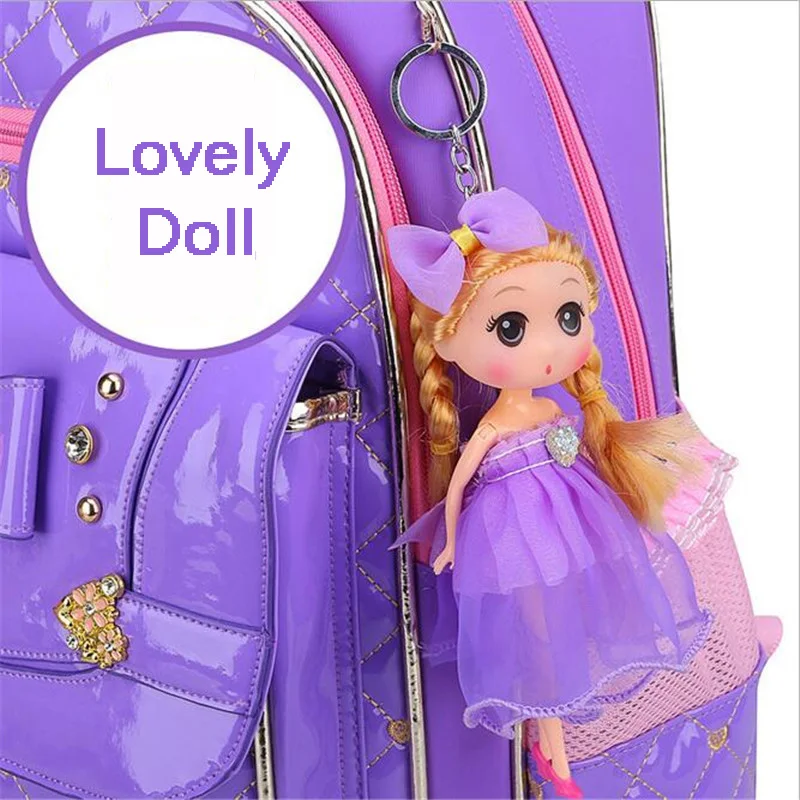 Водонепроницаемый рюкзак для девочек 1 6 классов из ПУ кожи|backpack pink|school backpackgirls school