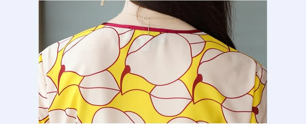 Летний женский элегантный комплект из двух частей Цветочная шифоновая блузка рубашка Топы и широкие брюки костюм из 2 предметов