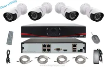 4CH Low Illumination 1080P POE NVR Kit, Weatherproof Bullet Security IP Camera with HD POE NVR system with sony cmos sensor