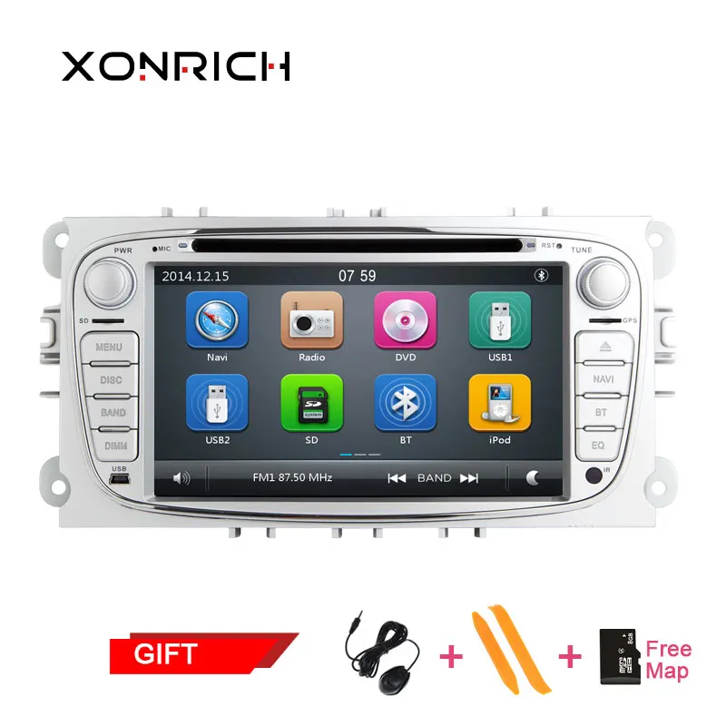 

Car Multimedia Player GPS 2 Din Car Radio Audio Auto Stereo For FORD/Mondeo/S-MAX/C-MAX/Galaxy/FOCUS 2 1080P LCD display fm