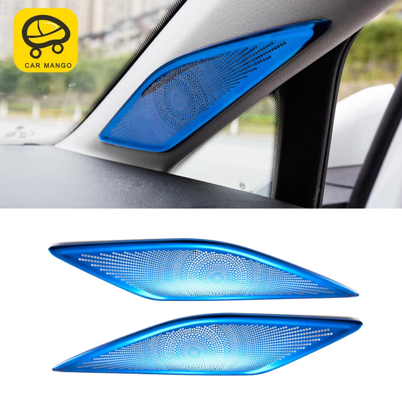 CarManGo For Volkswagen Golf 7 Golf 7.5 Car Styling A Column Sound Loudspeaker Circle Cover Frame Sticker Interior Accessories