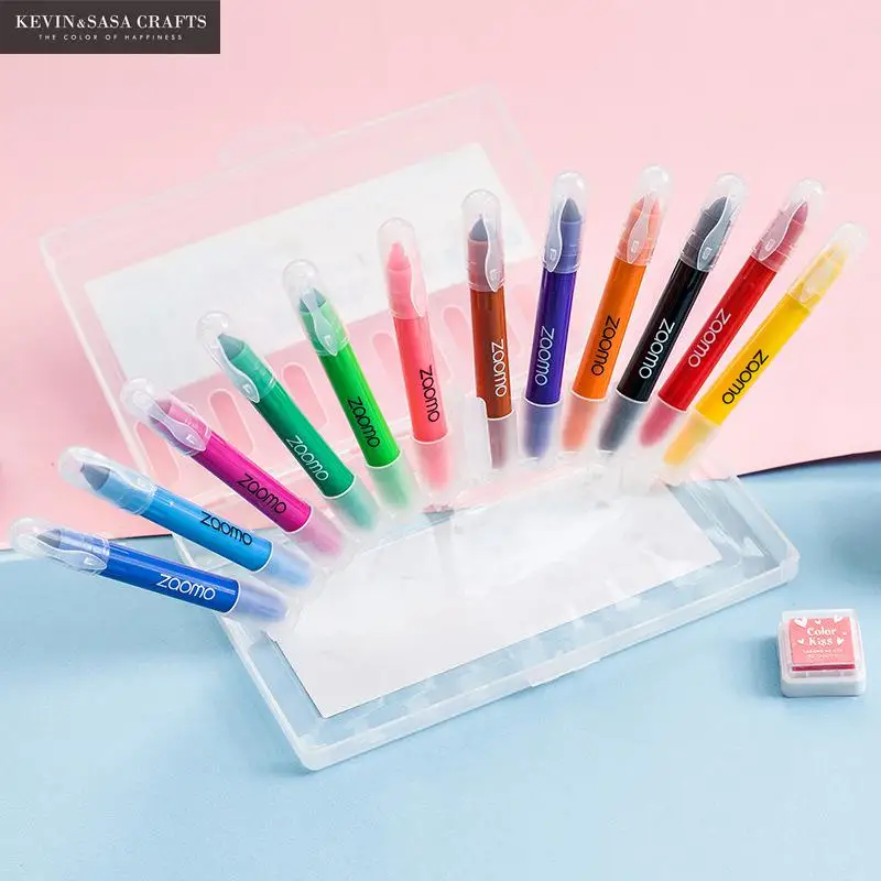 

12Pcs Marker Pen Cute Crayon Stationery School Supplies Glitter Marker Pen School Stationery Office Tools Kids Pen Gift Set