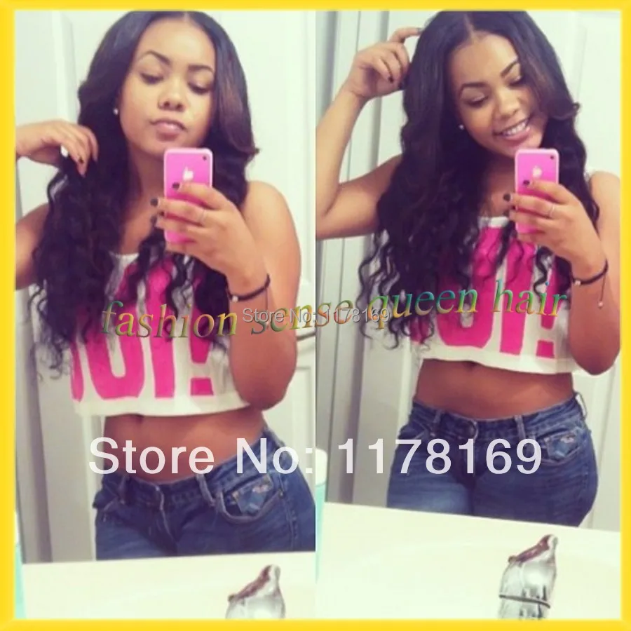 Wholesale Natural Black Wavy Middle Part U Part Wig Sew In Hair