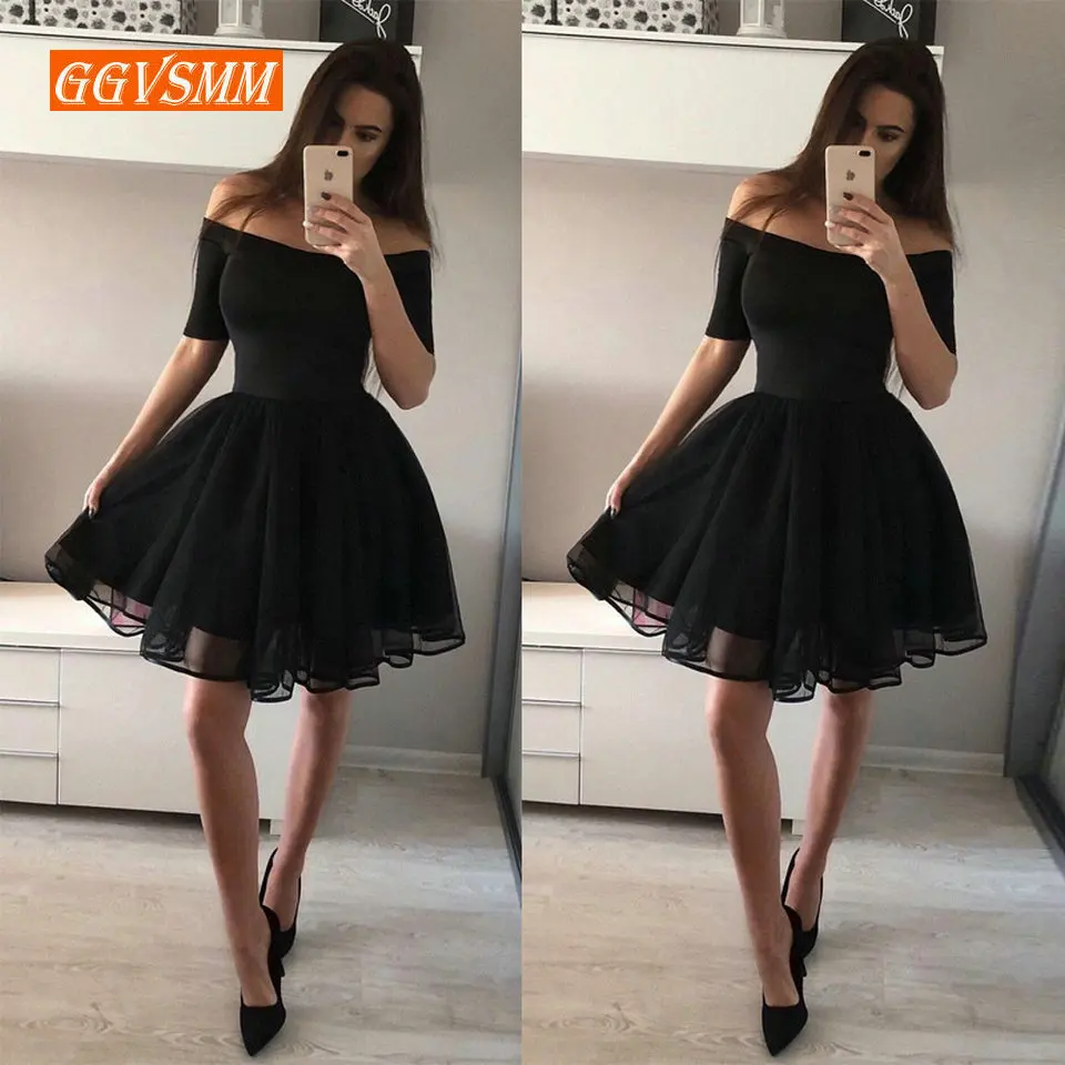 black short prom dresses 2019