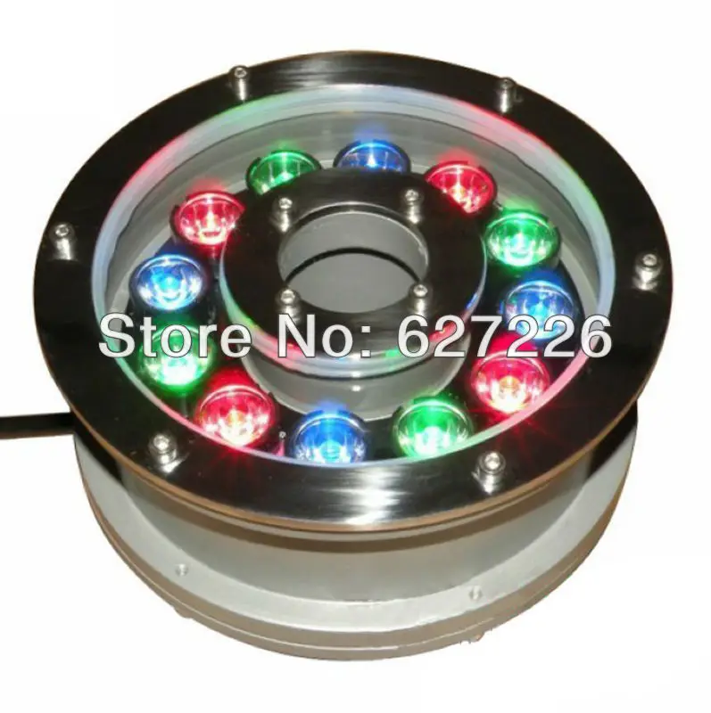 

12W RGB change color DMX 512 Control LED underwater lights waterproof light fish tank pond pool water surface shell accessories