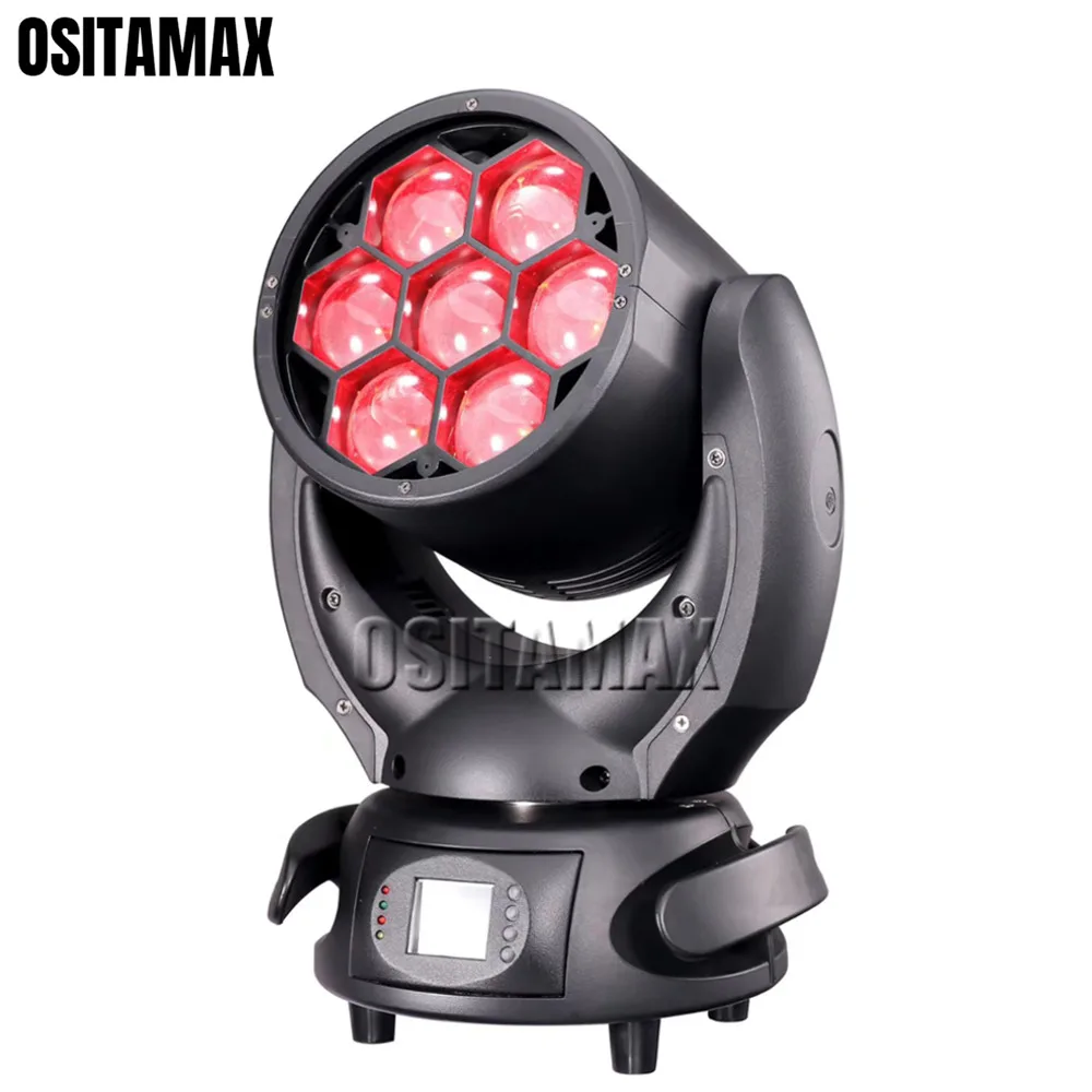 

LED Beam Moving Head Mini 7X40W Bee Eye Zoom Wash Light 4IN1 RGBW Colorful Professional Stage DJ Light B Eye Moving Head Light