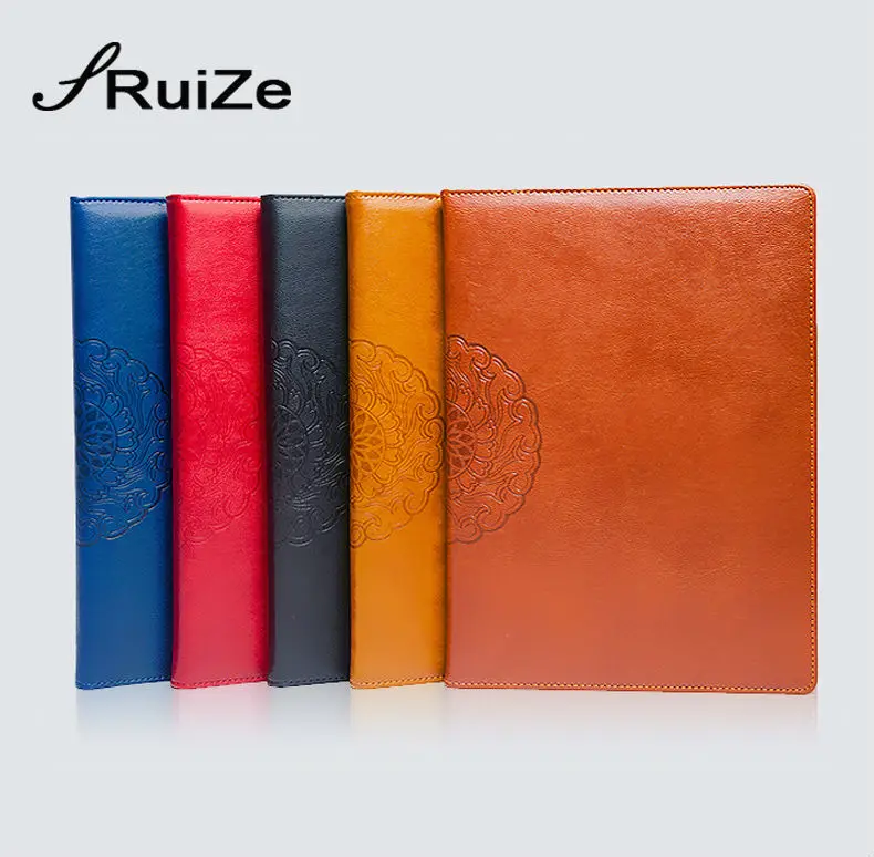 RuiZe hard cover PU leather notebook A4 Big notebook agenda creative printed vintage note book office supplies stationery RuiZe hard cover PU leather notebook A4 Big notebook agenda creative printed vintage note book office supplies stationery