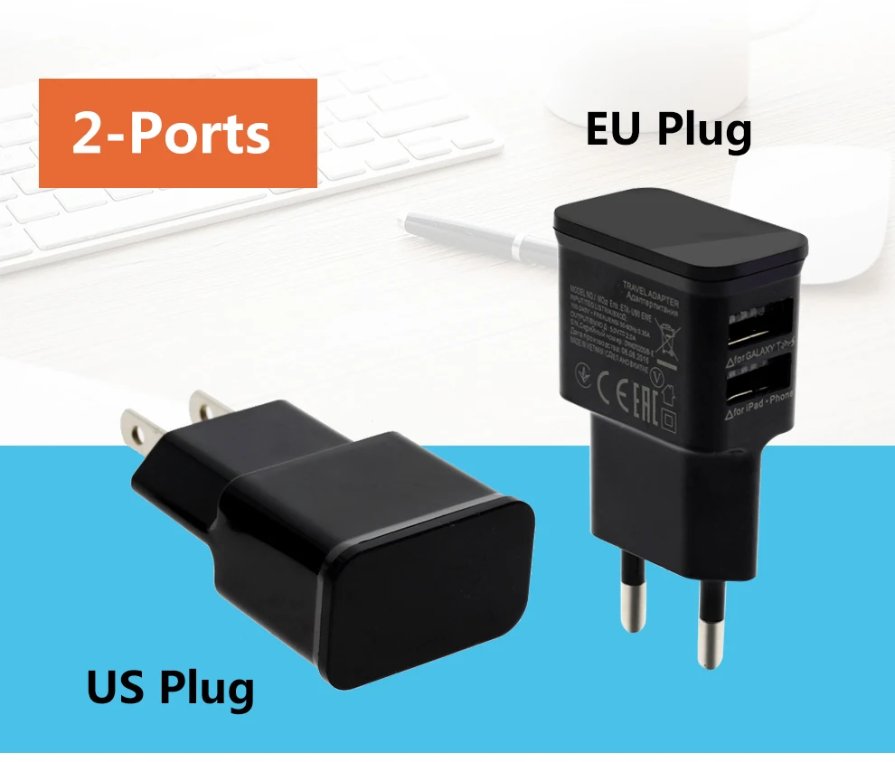 DC 5 V 2A USB Мощность адаптер ЕС Plug/США Plug 1/2/3/6 Порты Универсальный Зарядное устройство