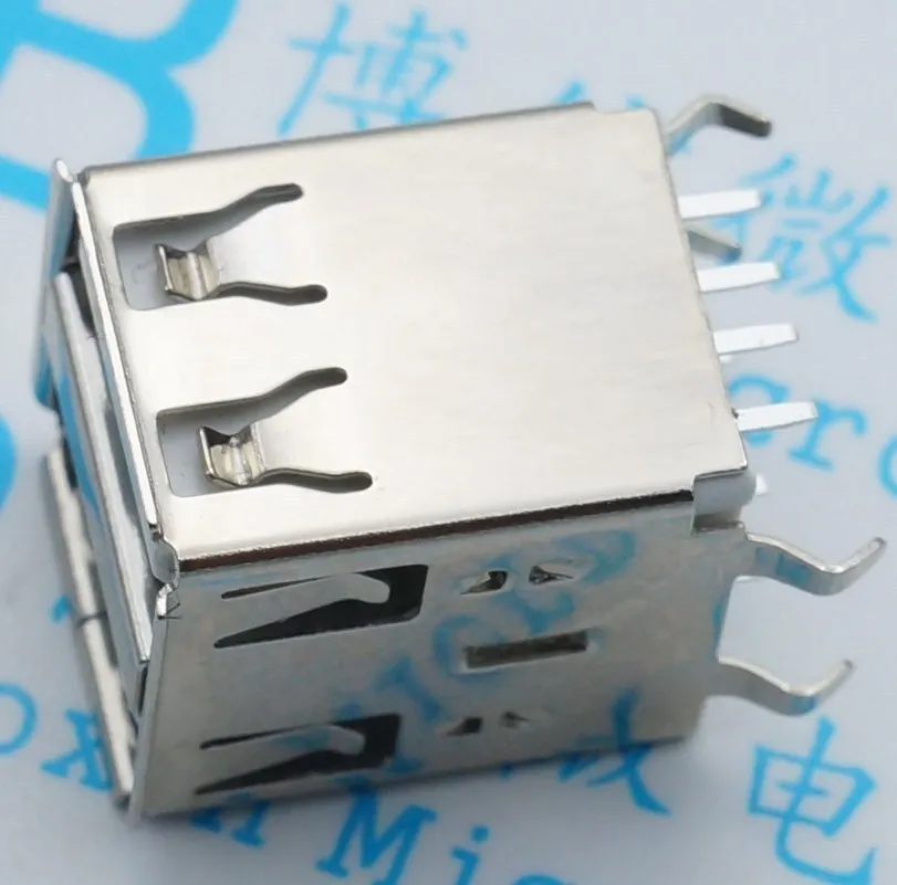40pcs USB A Vertical AF female double USB Type A connector 180 degree