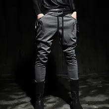 27-44 DJ костюм DS мужская одежда стилист личности худенькую ножку Повседневные штаны, Брюки Большие размеры певица костюмы