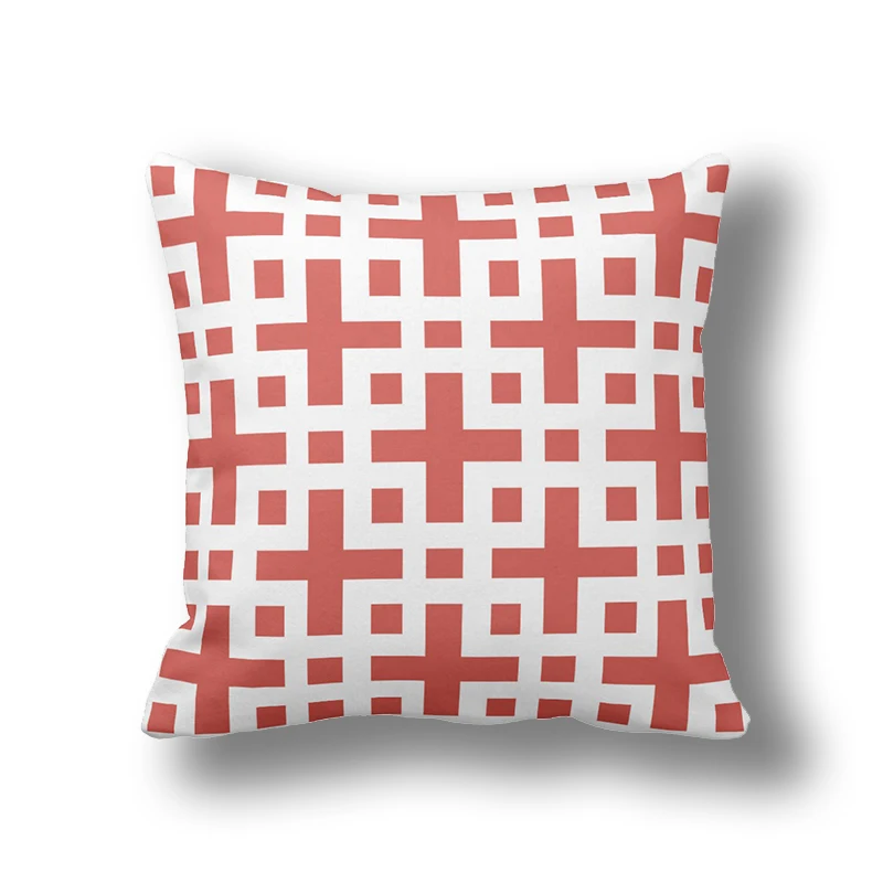Ikathome Black Yellow Coral Turquoise Geometric Pillow Covers 40