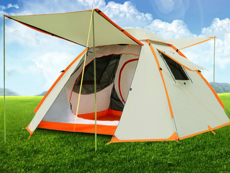 

2016 New Portable Thickening Oxford cloth full automatic outdoor 3-4 person Good ventilation Rainproof family camping tent