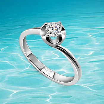 

brand new jewelry ring,fashion solid genuine sterling silver rings for girls.single stone ring