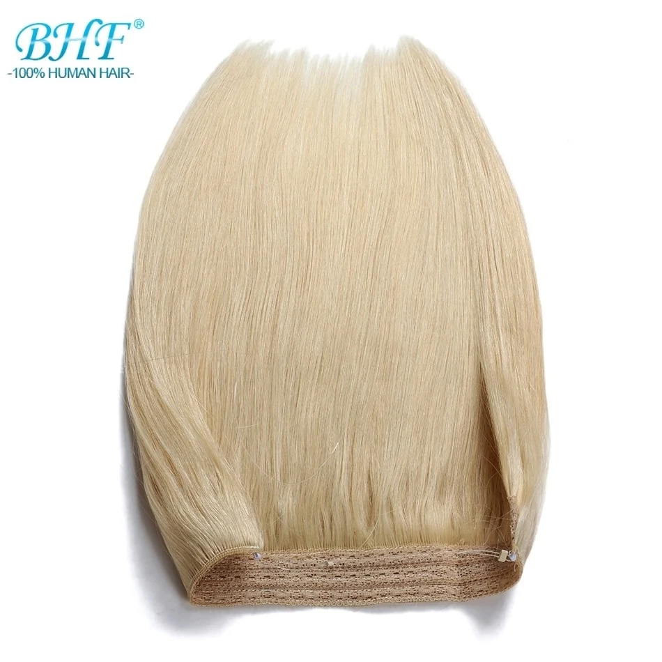 Prix BHF 110g droit fait à la Machine Remy Halo cheveux Flip dans les Extensions de cheveux humains une pièce ensemble Non clip ligne de poisson cheveux